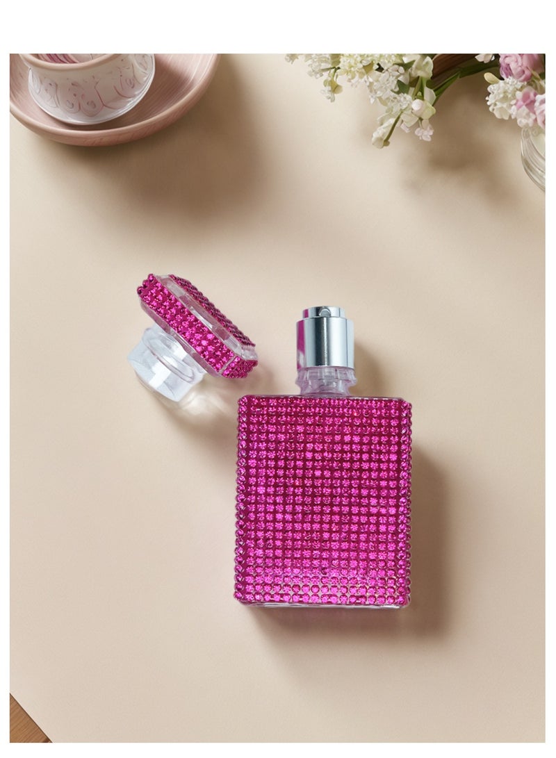 Elegant 30 ml Pink Crystal Refillable Perfume Atomizer – Leak‑Proof Diamond Glass Spray Bottle for Travel, Gifts & Home Fragrance - Image 1