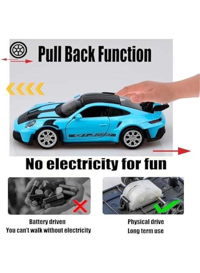 1/36 Scale Porsche 911 GT3 RS Diecast Car Models,Pull Back Vehicles Porsche 911 GT3 RS Toy Car,Cars Gifts for Boys Girls - Image 4