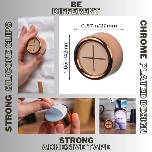 HEFA Modern Elegant 4 Pack Towel Hooks, Rose Gold, Plastic, Wall Mount, 2 Pounds Max Weight, Kitchen, Bathroom - Image 3
