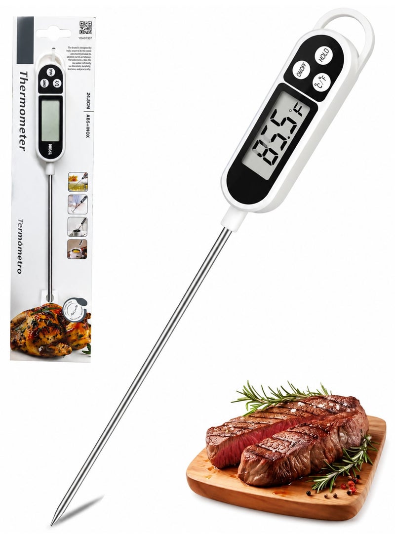 Digital Meat Thermometer for Cooking, Instant Read Food Thermometer with Stainless Steel Probe for BBQ, Grilling, Baking & Kitchen Use - Image 1