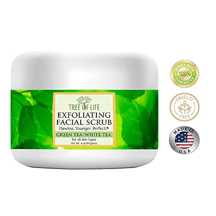 Tree of Life Beauty Exfoliating Facial Scrub with Antioxidants | Face Scrub with Green/White Tea Extract, 4 Oz - Image 2