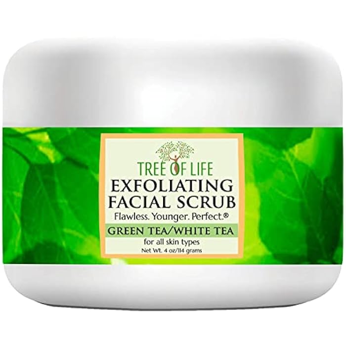 Tree of Life Beauty Exfoliating Facial Scrub with Antioxidants | Face Scrub with Green/White Tea Extract, 4 Oz - Image 1