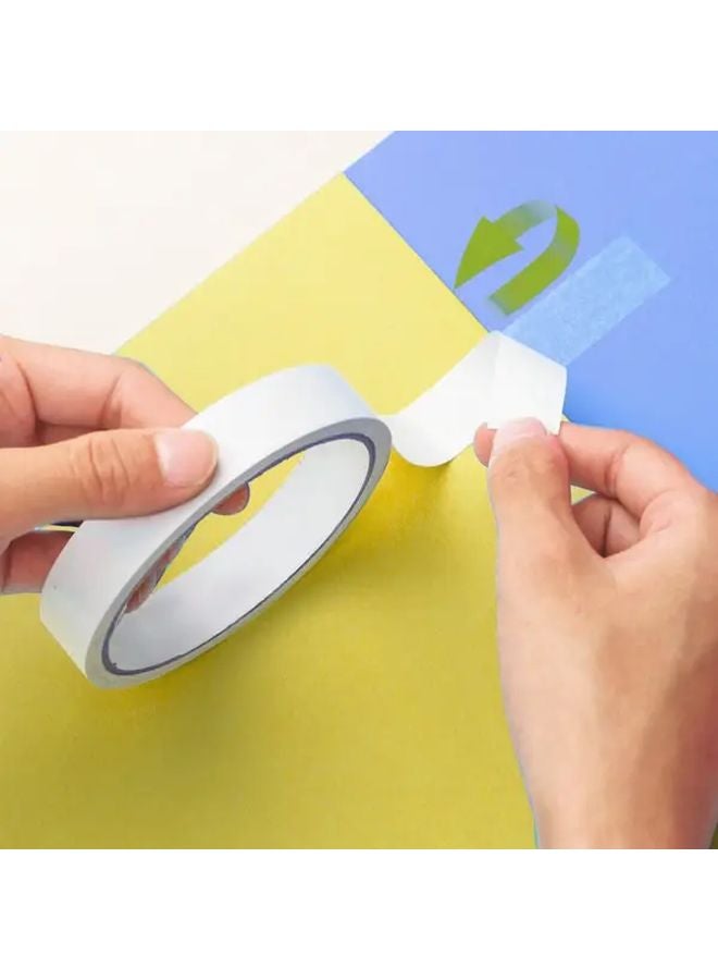 2pcs White Double Sided Tape Strong Adhesive Multi Size For Crafts Stationery Office - Image 2