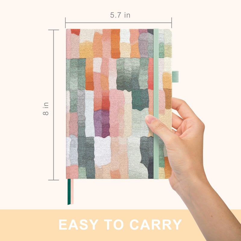 &And Per Se ⩓ Per Se Hardcover Notebook â€“ A5 5.7"x8" College Ruled, 160 Pages, 100gsm Thick Paper â€“ Aesthetic Journal for Women, Gift-Ready Planner, Everyday Writing Notebook (Colorful Stripes) - Image 2