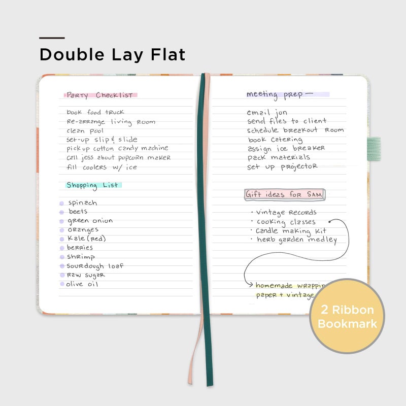 &And Per Se ⩓ Per Se Hardcover Notebook â€“ A5 5.7"x8" College Ruled, 160 Pages, 100gsm Thick Paper â€“ Aesthetic Journal for Women, Gift-Ready Planner, Everyday Writing Notebook (Colorful Stripes) - Image 3