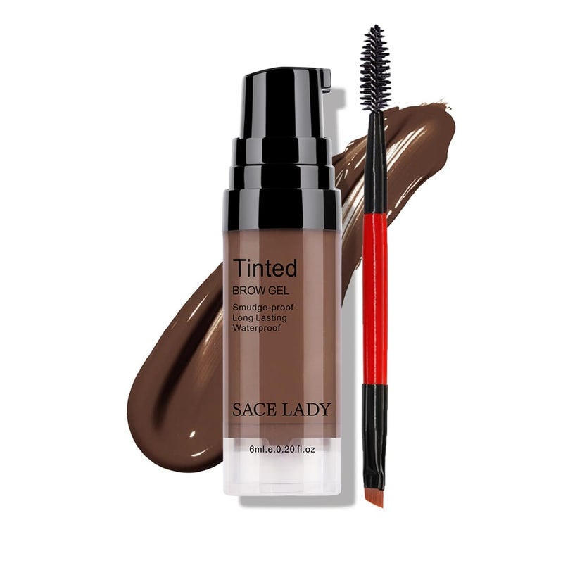 SACE LADY 3D Eyebrow Gel Long Lasting 24 Hours Waterproof Smudge-proof Brow Cream Makeup Kit (ASH BROWN, 0.2Fl Oz) - Image 1