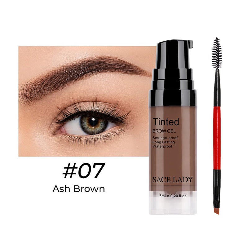 SACE LADY 3D Eyebrow Gel Long Lasting 24 Hours Waterproof Smudge-proof Brow Cream Makeup Kit (ASH BROWN, 0.2Fl Oz) - Image 2
