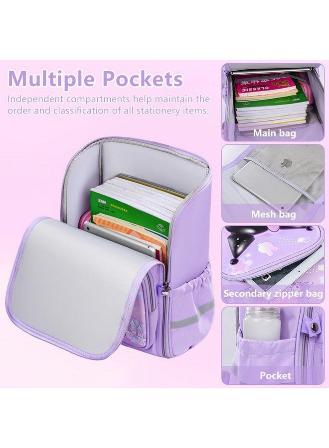 Climberty¬Æ Kuromi Backpack for School Girls Sanrio Kwaii School Backpack Multi Layer Book Bag Burden Relief Student Backpack Travel Backpack School Gift Rakhi Gift for Girls Teens - Image 3