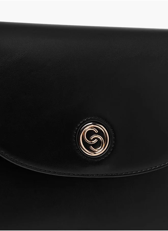 سيليست Women Solid Crossbody Bag with Button Closure and Adjustable Strap
