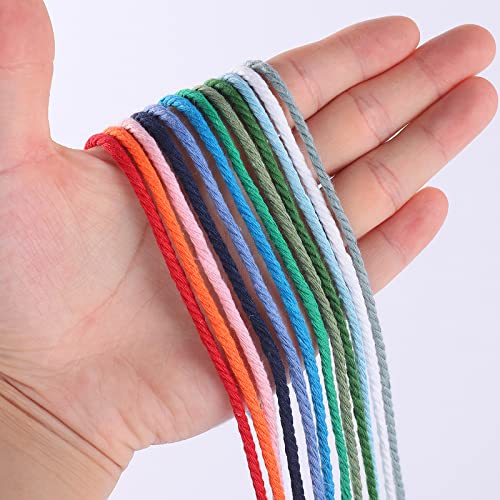 ZXCDINO Avocado Green Macrame Cord 3mm x 109Yards,Colored Cotton Rope Craft Cord Colorful Cotton Cord Twine for Wall Hanging Plant Hangers Crafts Knitting Decorative Projects - Image 2
