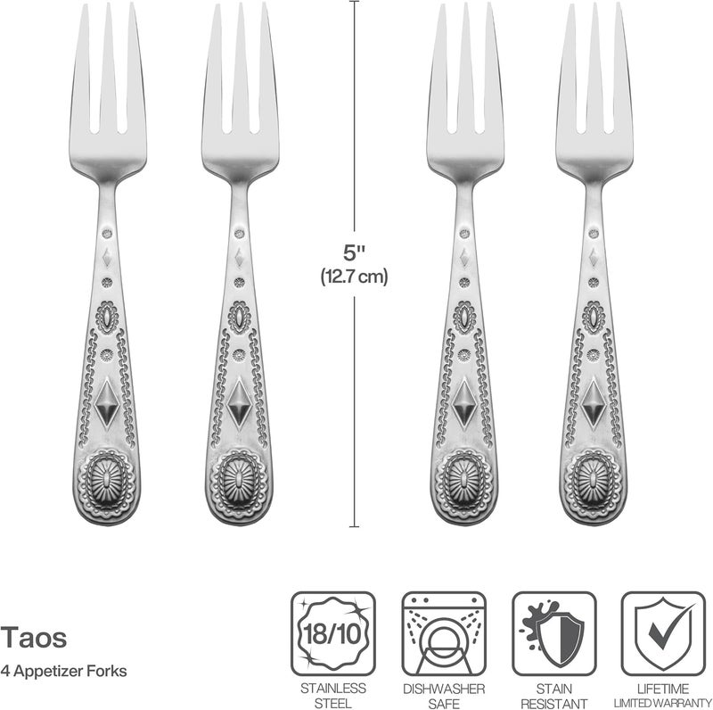 WALLACE Taos 18.10 Appetizer Forks, Set of 4 - Image 2