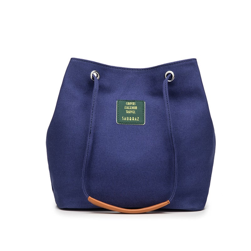 Shiling Bag Canvas Simple Bucket Shoulder Bag Striped Crossbody Women'S Bag Origin Supply Dropshipping - Image 4