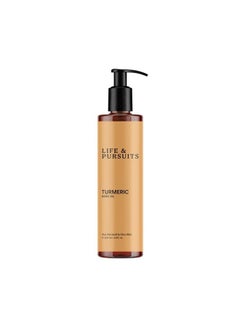 Life & Pursuits Turmeric Body Oil (6.76 fl oz), Ayurveda Massage Oil for Skin, Made with Organic Coconut Oil, Argan Oil, Almond Oil, and Squalane  - Image 1