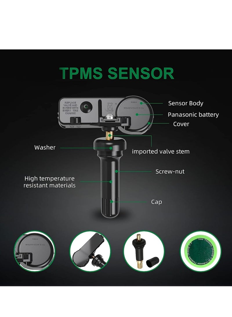 LUCKIER TPMS Reset Tool and TPMS Sensor 13586335 GM Tire Pressure Monitoring System Sensor 315MHZ Compatible with Buick Cadillac Chevy GMC Pontiac Saturn (4+1)  - Image 3