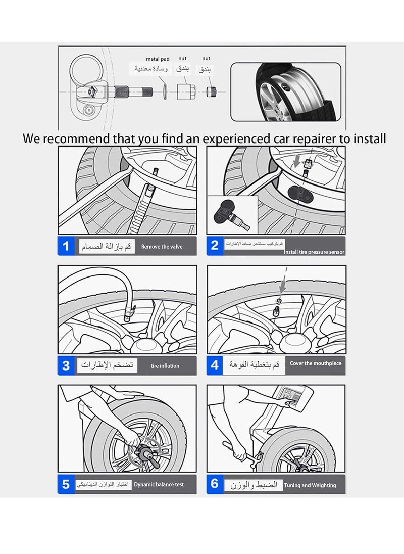 LUCKIER - TPMS Reset Tool and TPMS Sensor 13586335 GM Tire Pressure Monitoring System Sensor 315MHZ Compatible with Buick Cadillac Chevy GMC Pontiac Saturn (4+1) - Image 1