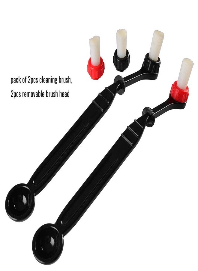 CAFEMASY Espresso Machine Cleaning Brush Kit - CAFEMASY 2 Pieces Coffee Cleaning Brush with Spoon and 2 Pieces Detachable Brush Head for Coffee Grinder and Espresso Cleaning - Image 4