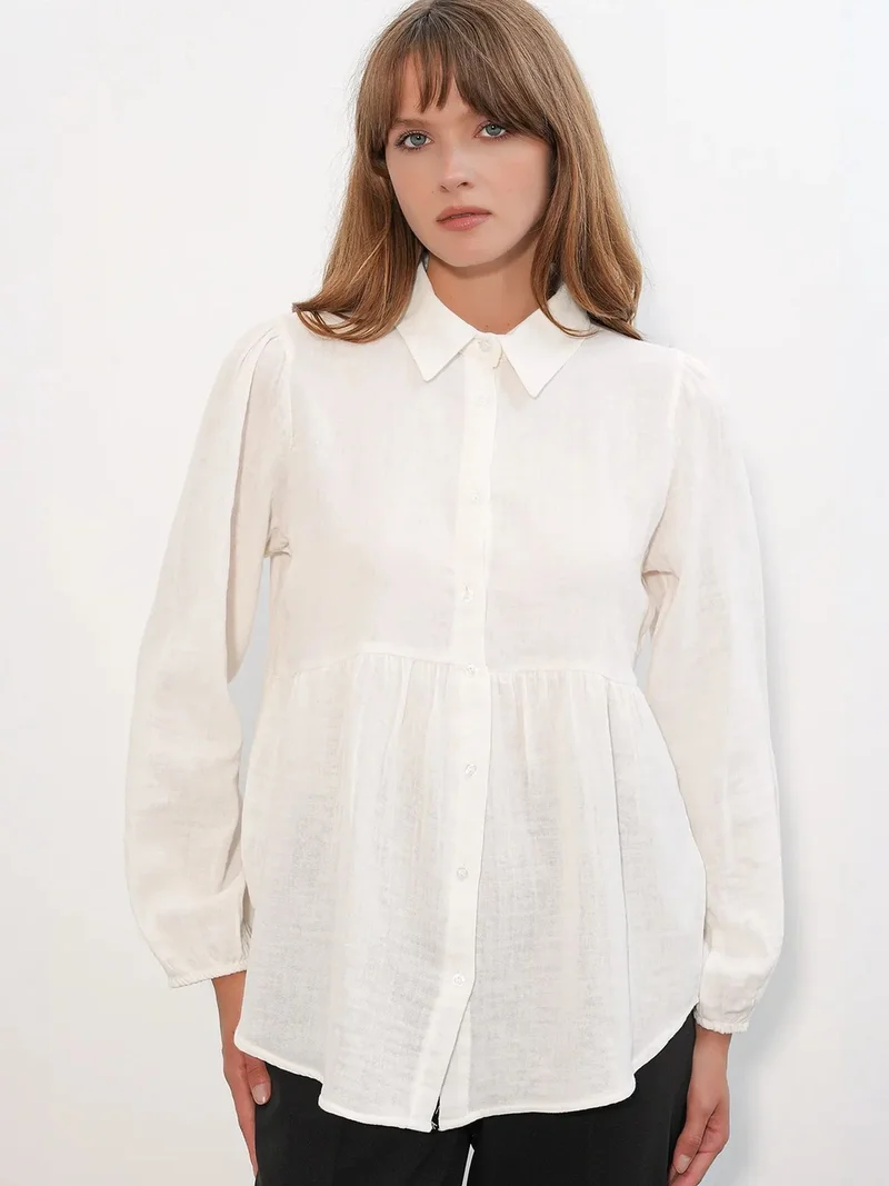 بيغ دارت BDART Oversized Cotton Long-Sleeve Shirt