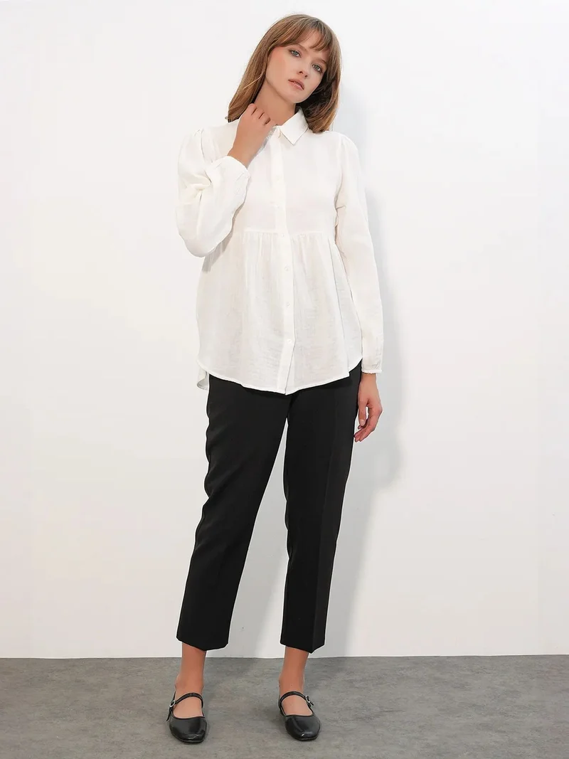 بيغ دارت BDART Oversized Cotton Long-Sleeve Shirt