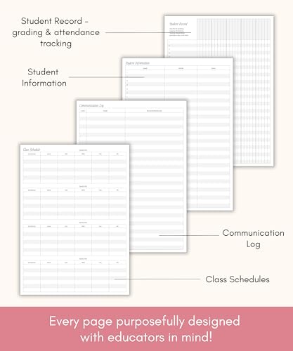 Lamare Teacher Planner 2025-2026 Academic Year – Undated Planner & Lesson Planner Book for Teachers with Class Schedule, Student Info & Weekly Planning - Image 3