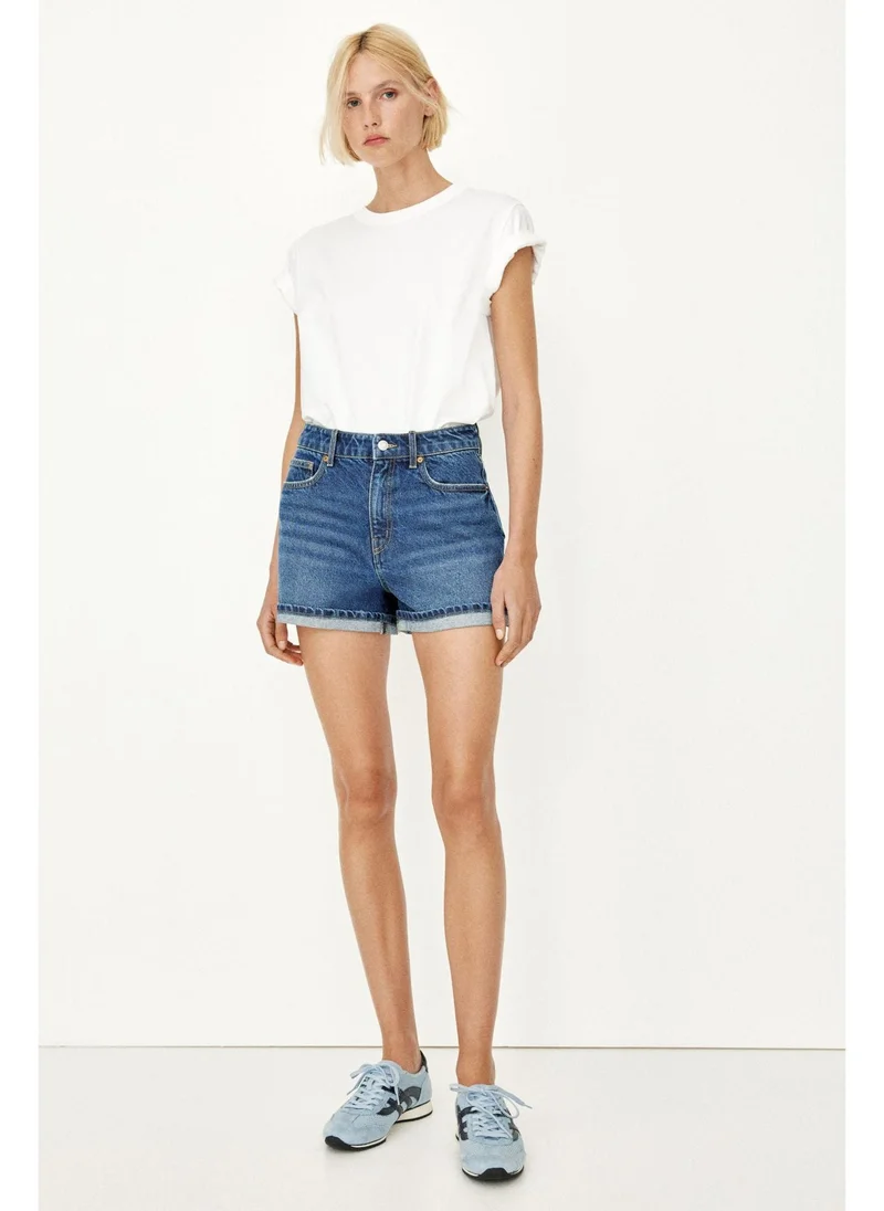 H&M High-waisted denim shorts