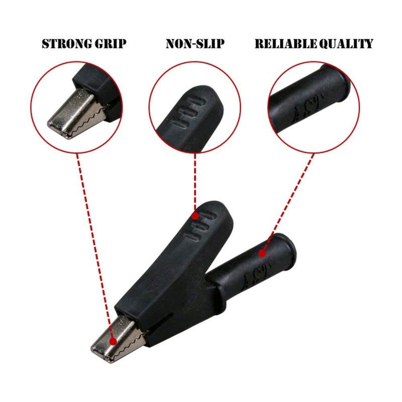AST Labs Test Lead Alligator Clip Heavy Duty to Alligator Clip Heavy Duty 39" - Image 2
