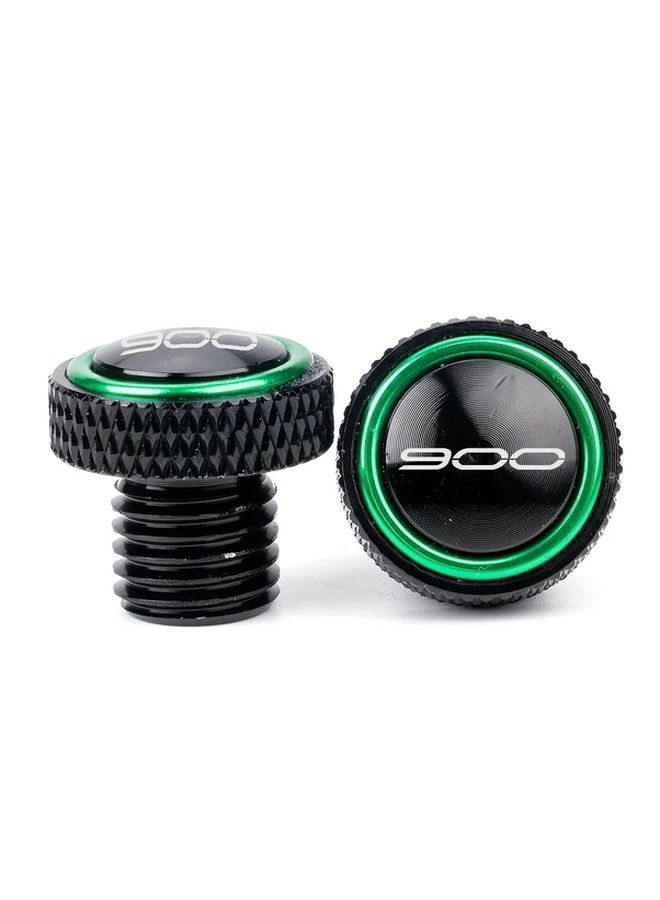 Green Mirror Screws Caps For Kawasaki Z900 Z900RS Z750 Z800 Z1000 Z400 - Image 1