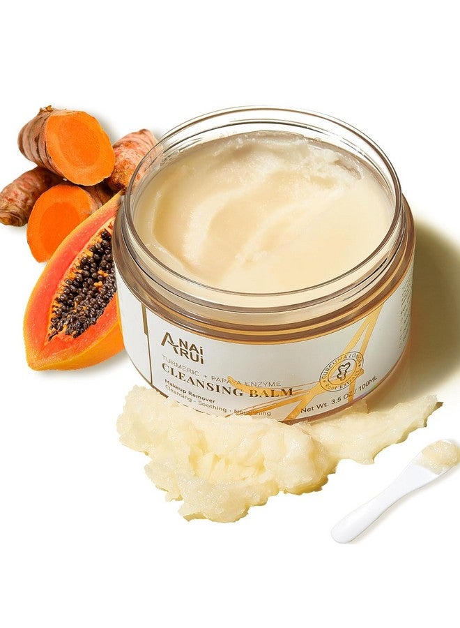 ANAI RUI Cleansing Balm, Turmeric Makeup Remover Balm, Face Exfoliator For Melting Makeup, Oil Cleansing Balm, Cleansing Pores & Blackheads, Hydrating, Smooth Skin, 3.5Oz - Image 1