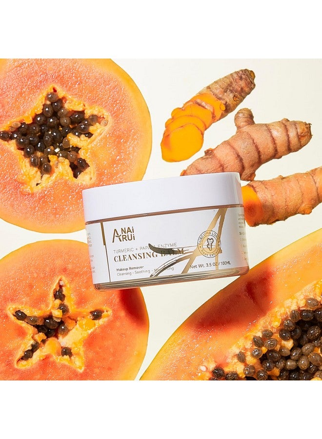 ANAI RUI Cleansing Balm, Turmeric Makeup Remover Balm, Face Exfoliator For Melting Makeup, Oil Cleansing Balm, Cleansing Pores & Blackheads, Hydrating, Smooth Skin, 3.5Oz - Image 5