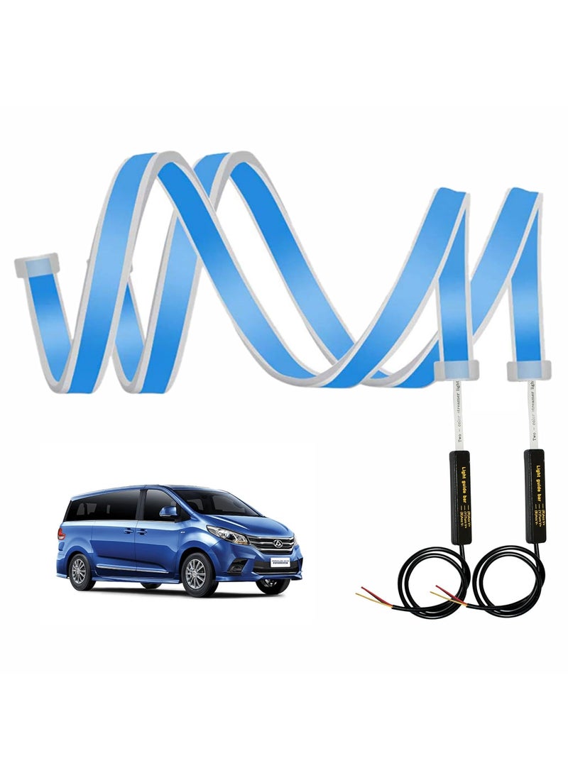 Asryd Asryd Flexible Led Light Strip Dual Color LED Headlight Strip Tube Light White Amber Daytime Running Light Waterproof 24 Inch 2PcsFor MG G10  - Image 1