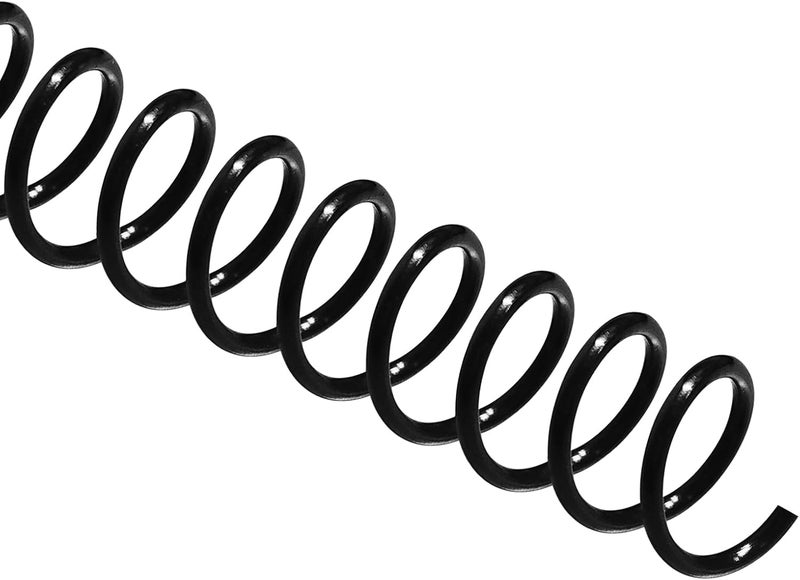 TOTiyea 100 Pack Plastic Spiral Binding Coils, 12mm(1/2") Binding Spirals, 90 Sheet Capacity, 4:1 Pitch, Black - Image 1
