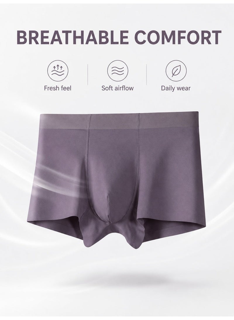 Men's Combed Cotton Boxer Briefs 6 Pack Antibacterial Honeycomb Mesh Crotch Soft Breathable L-3XL Daily Wear - Image 4