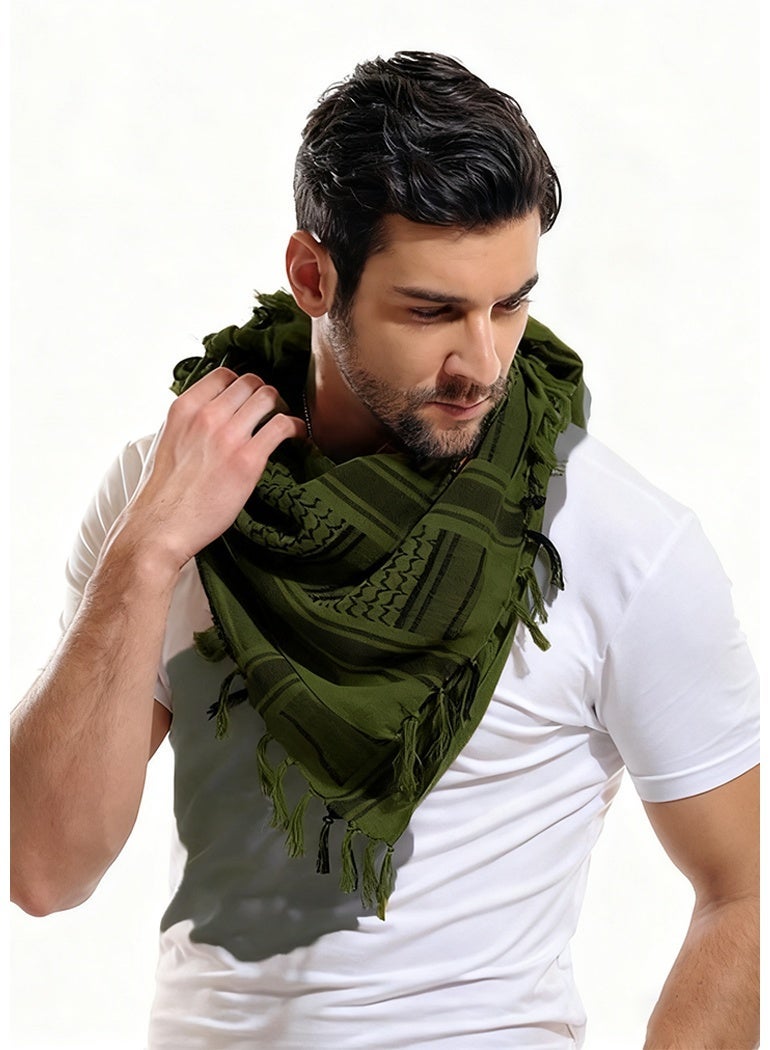 النمط العربي Shemagh لف Keffiyeh الشرق الأوسط الصحراء الوشاح الرجال الأوشاح الرقبة وجه الرأس Arabian110cm * 110cm - Image 2