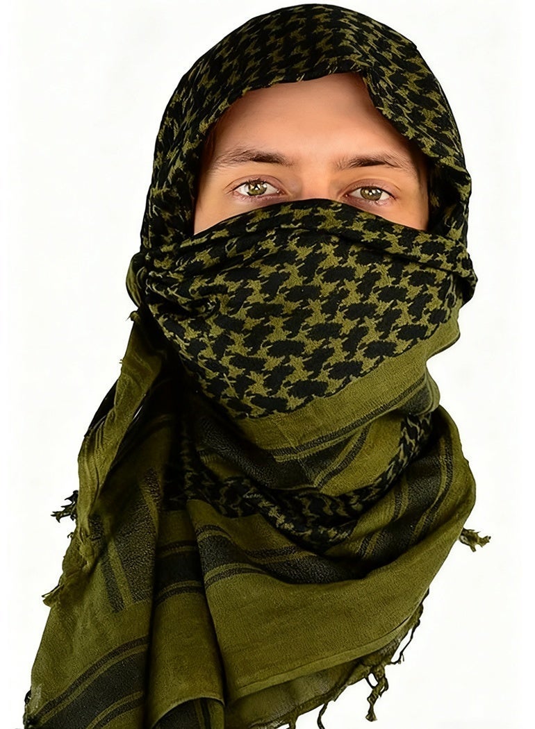 النمط العربي Shemagh لف Keffiyeh الشرق الأوسط الصحراء الوشاح الرجال الأوشاح الرقبة وجه الرأس Arabian110cm * 110cm - Image 3