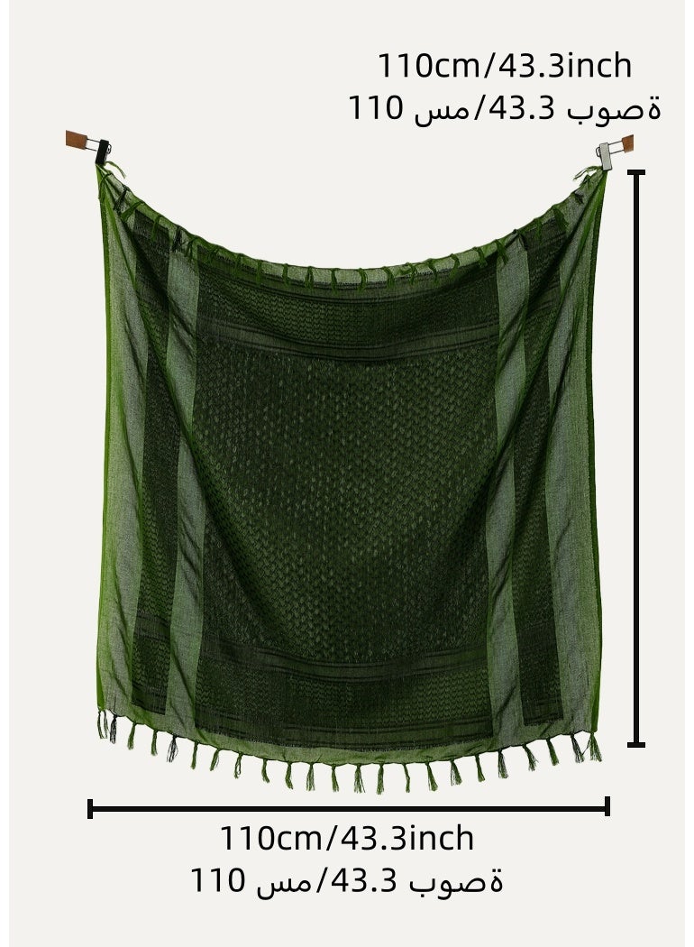 النمط العربي Shemagh لف Keffiyeh الشرق الأوسط الصحراء الوشاح الرجال الأوشاح الرقبة وجه الرأس Arabian110cm * 110cm - Image 4