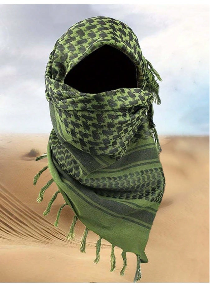 النمط العربي Shemagh لف Keffiyeh الشرق الأوسط الصحراء الوشاح الرجال الأوشاح الرقبة وجه الرأس Arabian110cm * 110cm - Image 1