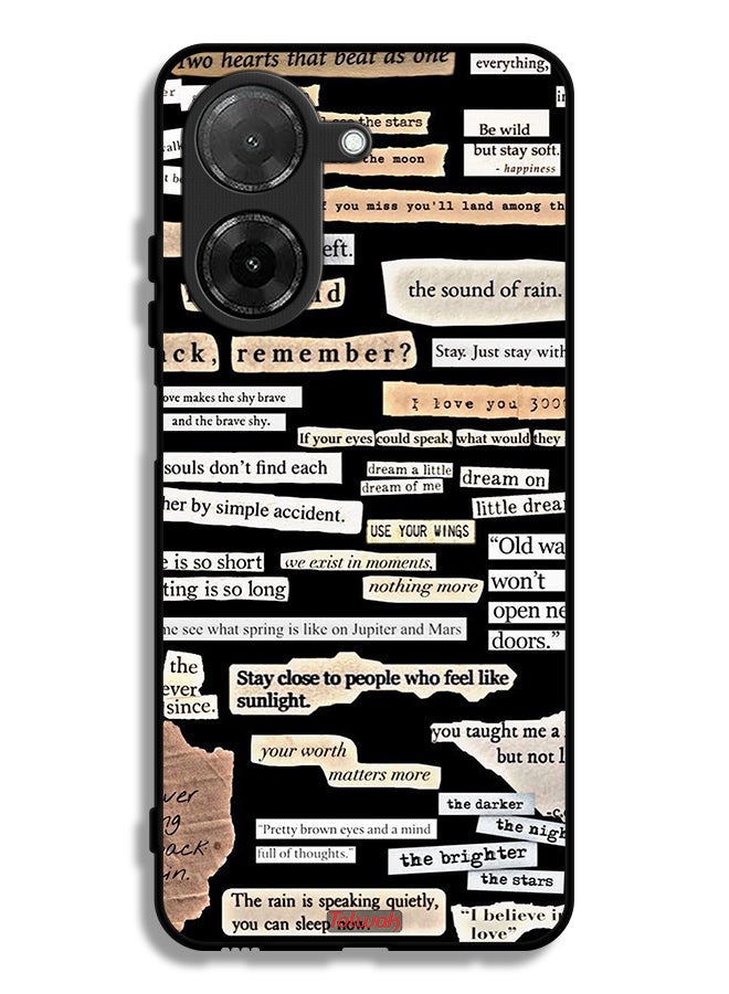 Tolwak Xiaomi Redmi A5 4G Protective Case Cover Quotes Stickers - Image 1