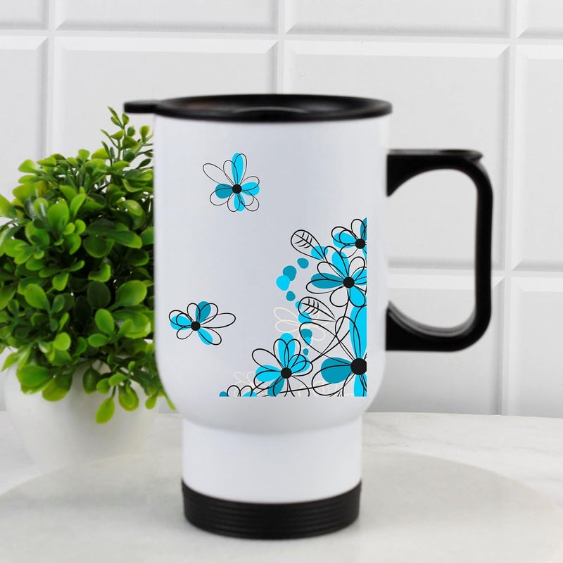 SMIZE Best Dad Ever Printed Stainless Steel Vacuum Insulated Mug 500ml14oz Keeps Drinks Hot Cold LeakProof Easy to Clean Carry Perfect Fathers Day Birthday Anniversary Gift White - Image 3