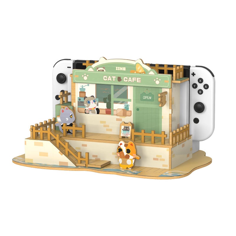IINE Faceplate Cover for SwitchOLED Dock Cute Cat Bakery SwitchOLED Dock Shell DIY Replacement Shell Compatible with SwitchOLED Dock - Image 2