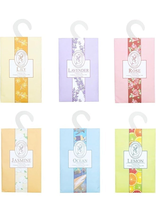 منعشات خزانة الملابس ، 12 حزمة أكياس كيس العطر مع كيس معلق ، العلاج بالعطر اللافندر الياسمين زهرة المحيط الليمون للدراج خزانات غرفة خزانة الملابس حمامات رف أحذية السيارة - Image 2