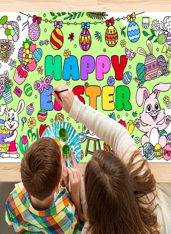 Yuronam Easter Giant Coloring Poster 30 x 72 Inches Jumbo Coloring Tablecloth Easter Crafts for Kids School Home Party Supplies Decoration - Image 4