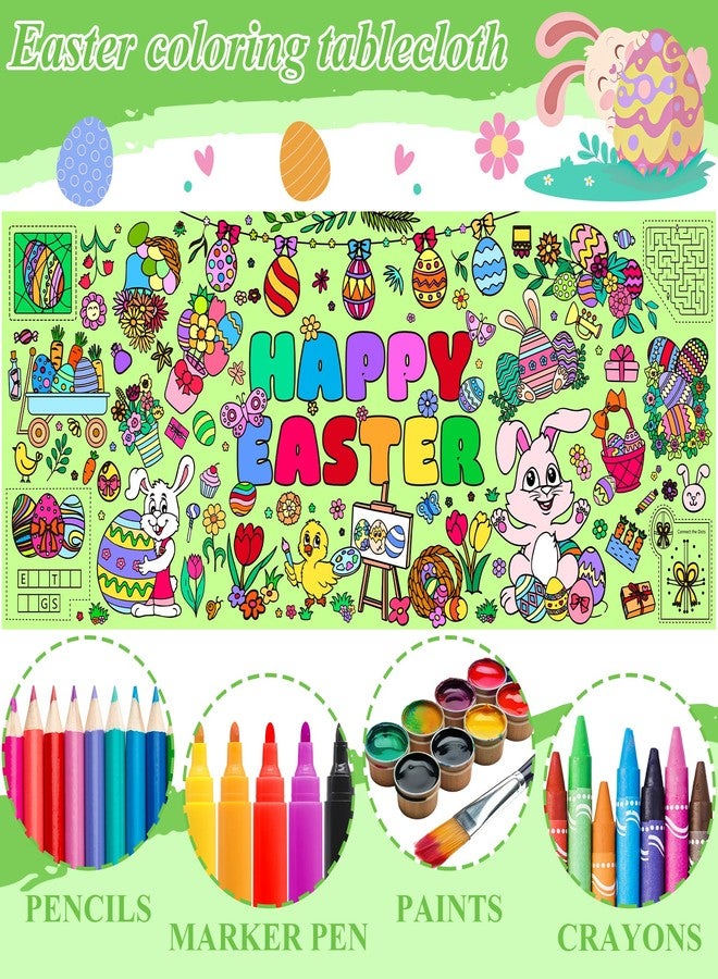 Yuronam Easter Giant Coloring Poster 30 x 72 Inches Jumbo Coloring Tablecloth Easter Crafts for Kids School Home Party Supplies Decoration - Image 5