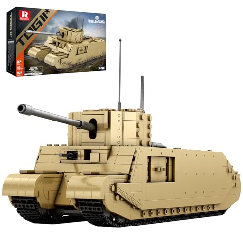 Reobrix TOG2 Tank Building Set WW2 Military British Armed Tanks Building Block Set for Military Fans 77032 World of Tanks Licensed Product MOC Tank Model Toy Gift for Adults and Teens1427 PCS - Image 1