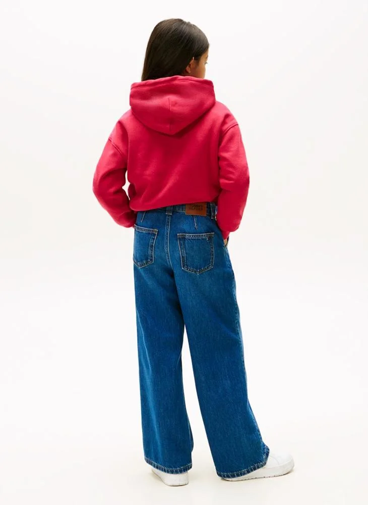 تومي هيلفيغر Kids Denim Mabel Pleats Jeans