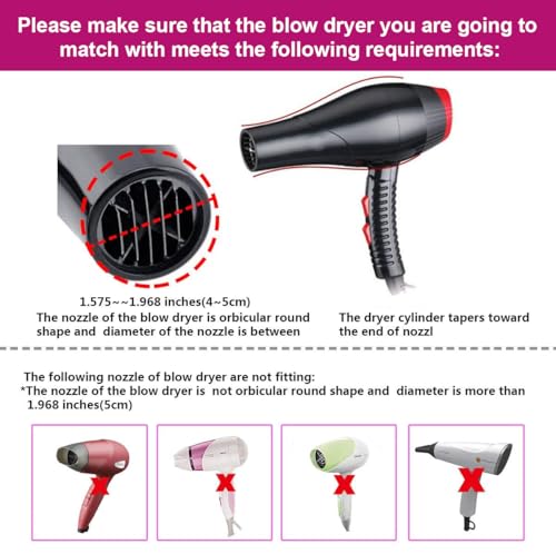 KingKam Collapsible Silicone Hair Dryer Diffuser - Travel and Easy Storage - Fit Most Hair Dryers with Nozzle Diameter D-1.575Inch to 1.968 Inch (4-5cm) - Pink - Image 4