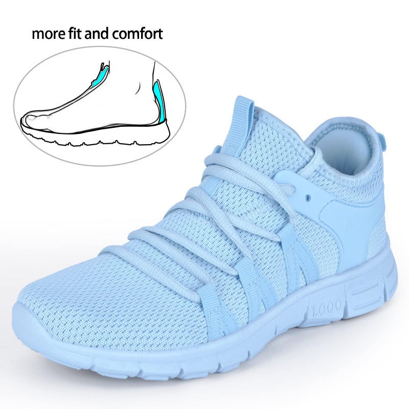 INZCOU Running Shoes Lightweight Tennis Shoes Non Slip Gym Workout Shoes Breathable Mesh Walking Sneakers 8women / 7men - Image 4