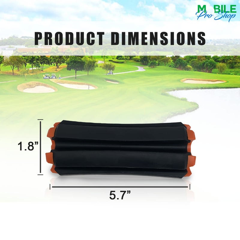 Mobile Pro Shop Golf Club Carrier with Built-in Cleaning Brush â€“ Portable Holds up to 6 Clubs, Keeps Your Clubs Dry, Visible & Organized â€“ Premium Golf Club Organizer (Black/Orange) - Image 4