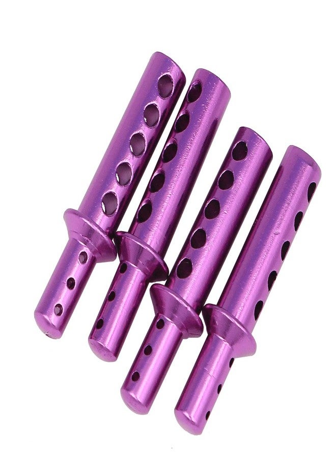 Treehobby 4PCS Aluminum Body Post Upgrade Parts mounts of 08047 Compatible with RC 1/10 Redcat Volcano EPX/Pro S30 Replacement (Purple) - Image 1