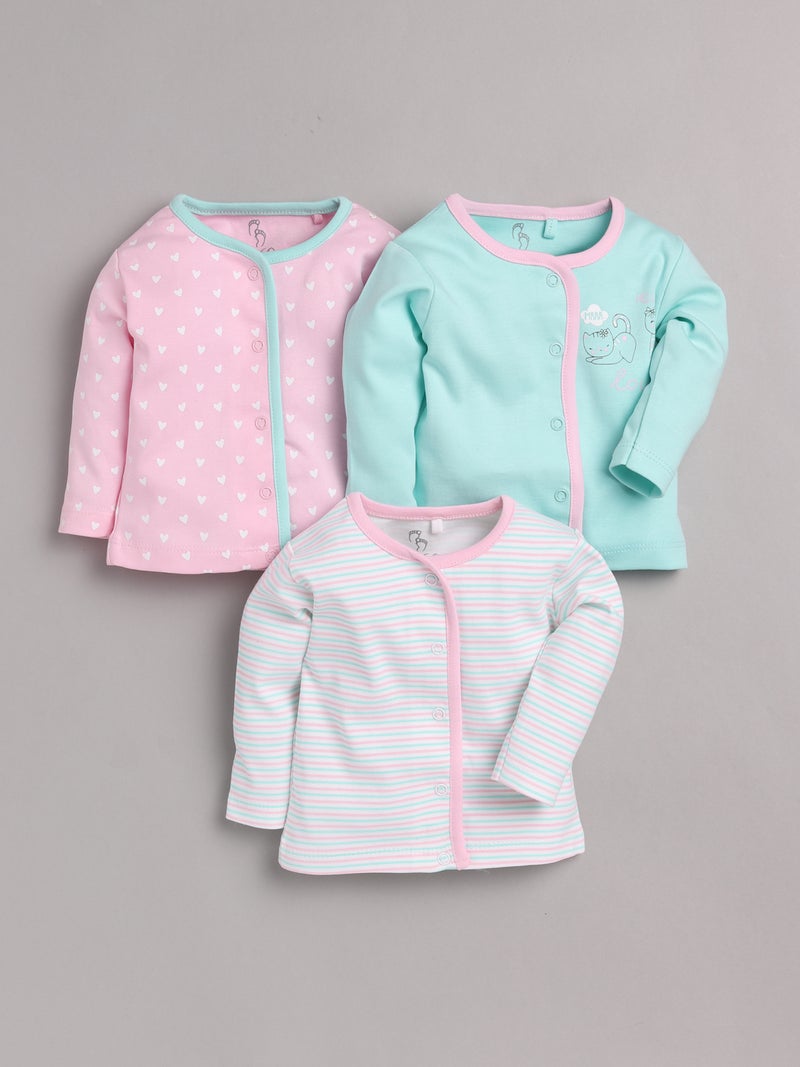 BABY GO Full Sleeve Clothing Set for Baby Boys & Girls | Baby T-Shirts|Pack of 3 - Image 1
