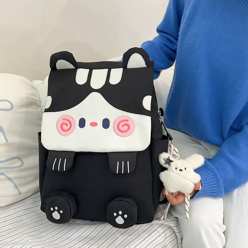 Cute Cartoon Cat Backpack for Women, Large Capacity Travel Student Backpack - Image 2