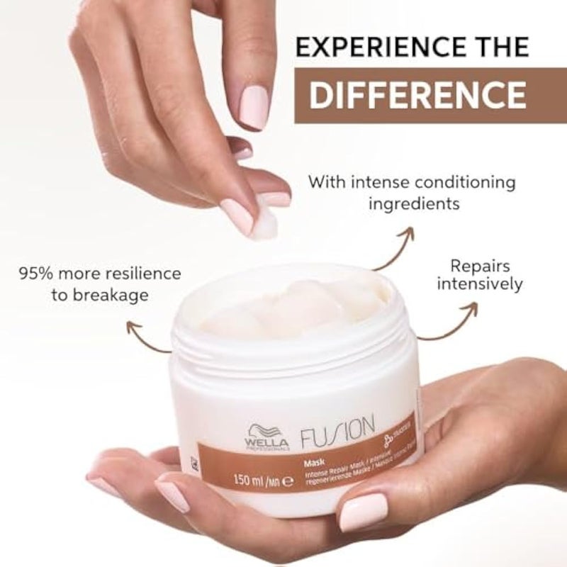 Wella Professionals Fusion Intense Repair Hair Mask, Protection against Hair Breakage and Damage, 150ml - Image 3